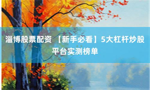 淄博股票配资 【新手必看】5大杠杆炒股平台实测榜单